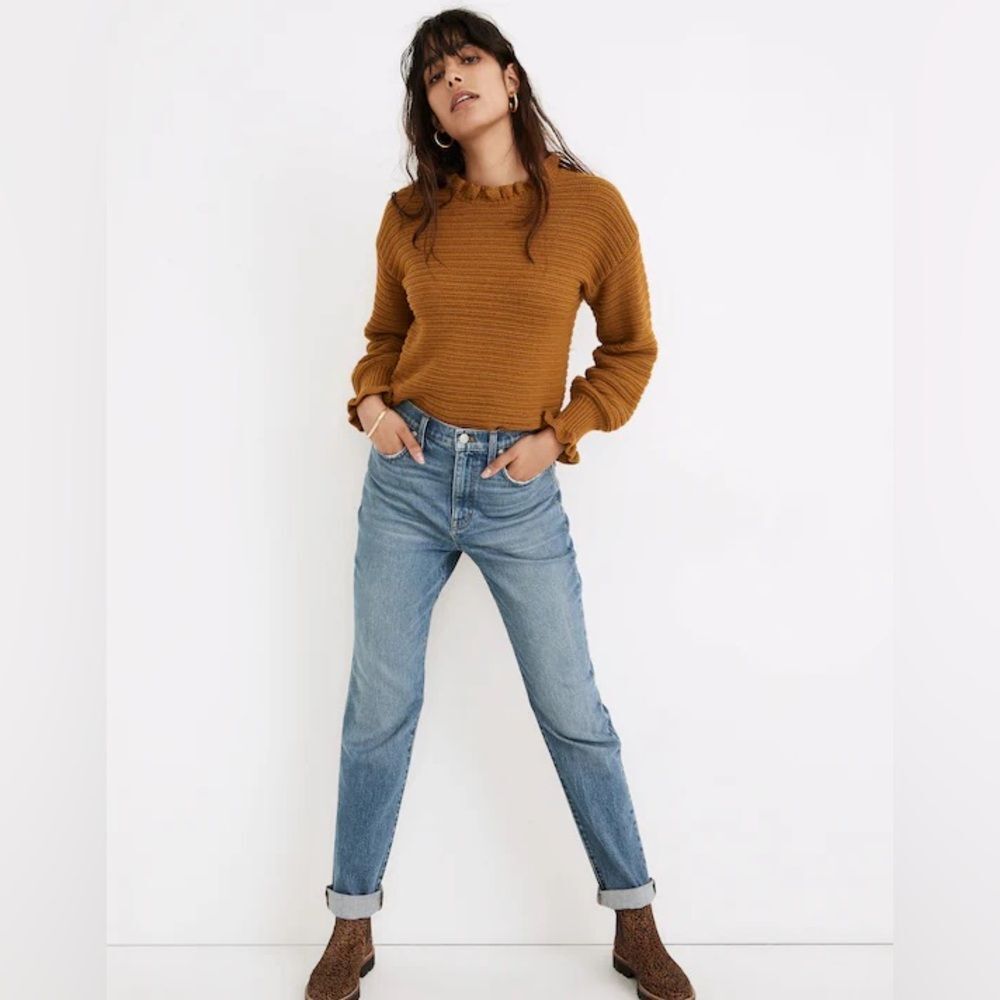 Madewell The High-Rise Slim Boyjean in Neal Wash: TENCEL Denim Edition size 30